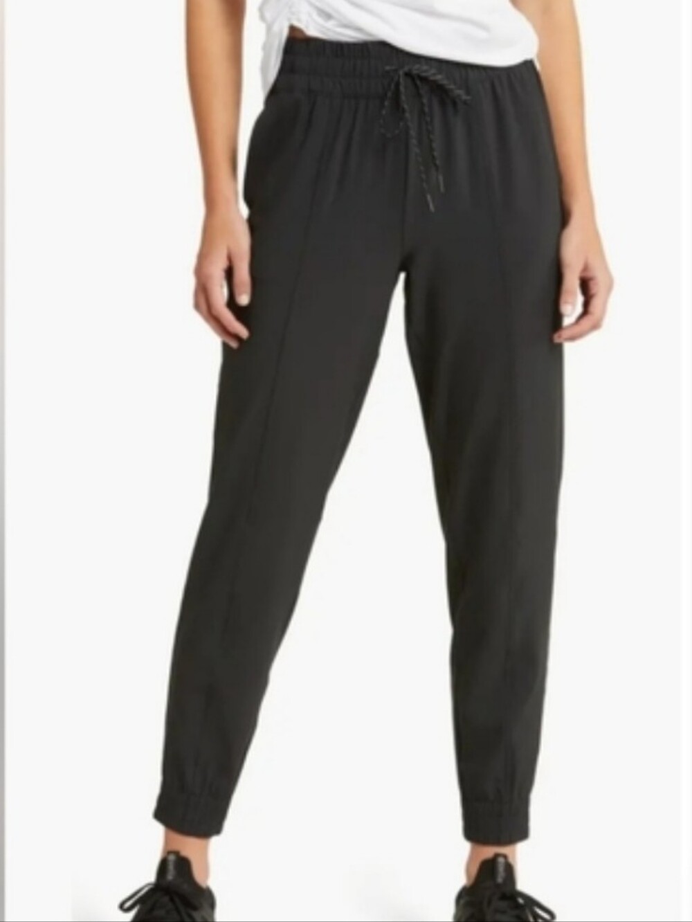 Zella Black Ankle Jogger Pants with Drawstring